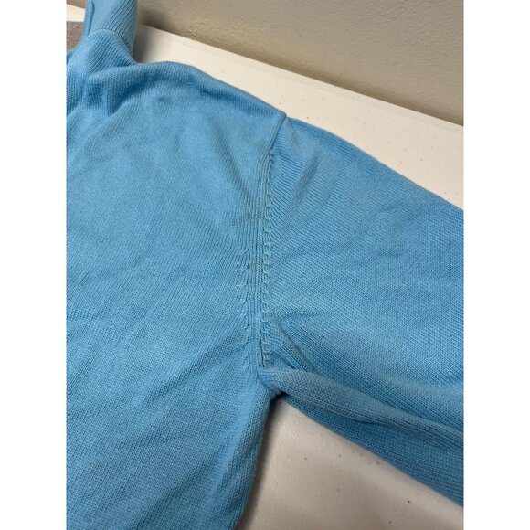 Lacoste Mens Quarter Zip Pullover Sweater Size 7 Croc Logo Cotton - Picture 4 of 15